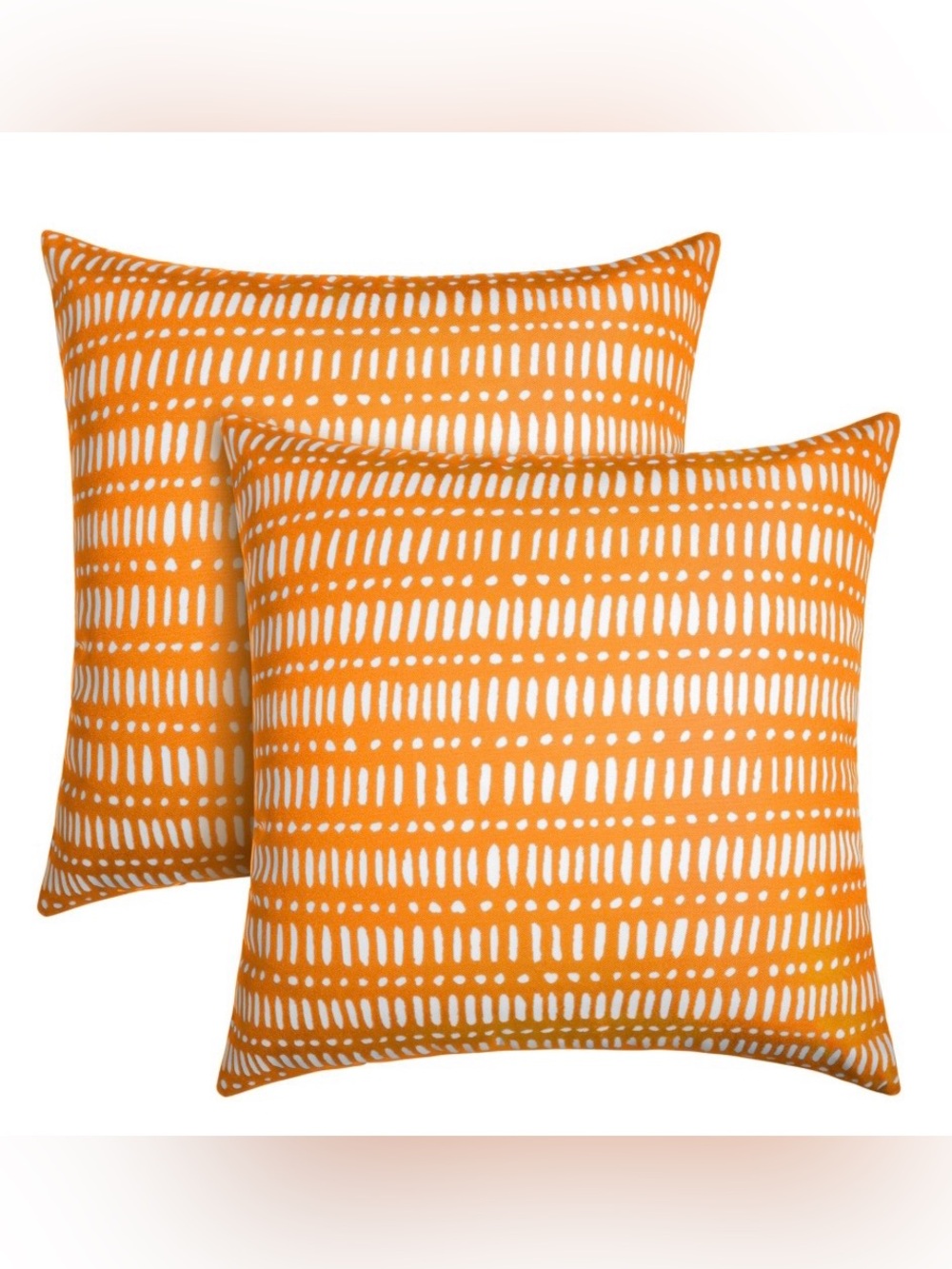 Outdoor Pillows Covers with Inserts Waterproof SQUARE 18x18” - Pebble Orange